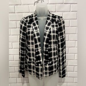 ELLA MOSS women open front blazer black and white/size M